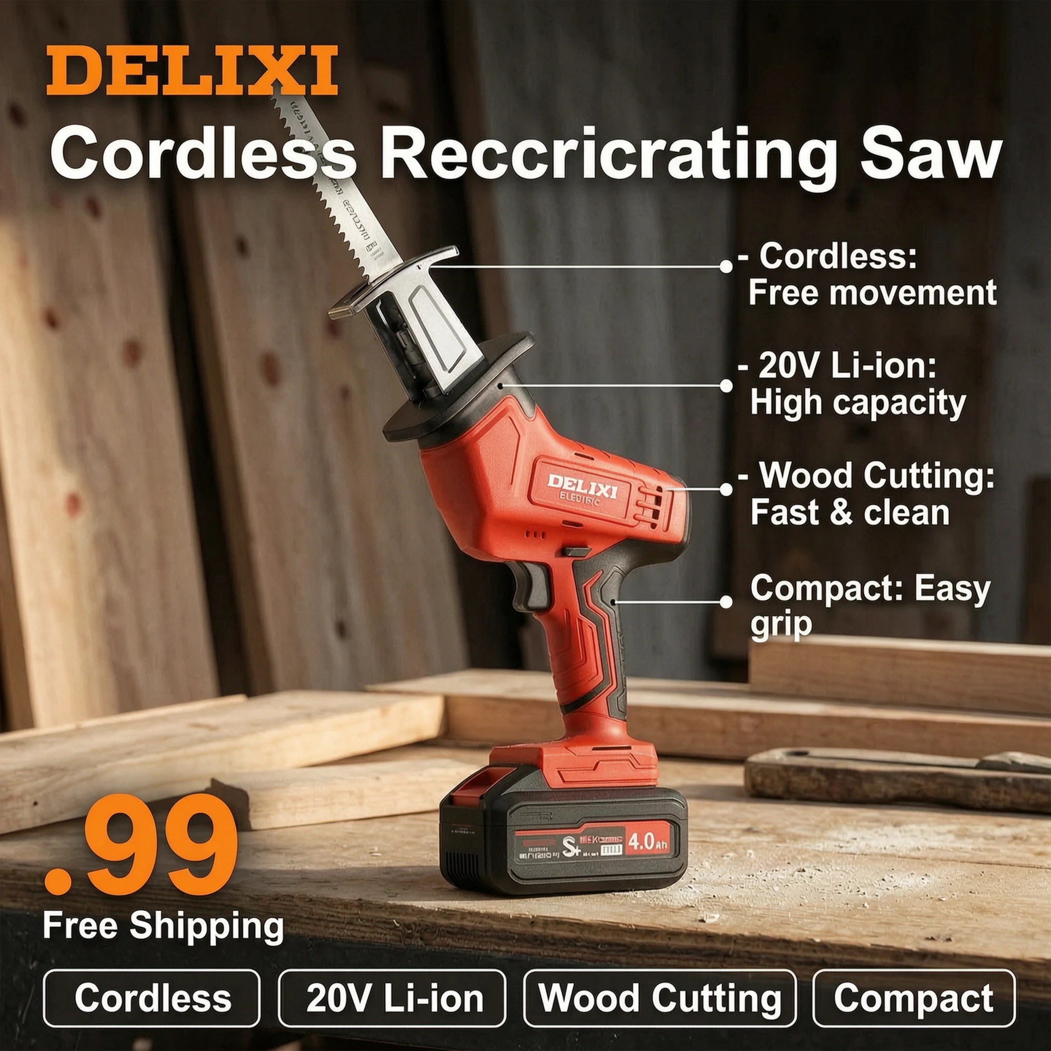 Cordless Reciprocating Saw